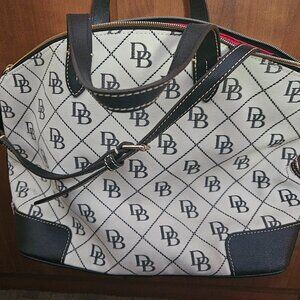 Dooney & Bourke.  Large Navy and White